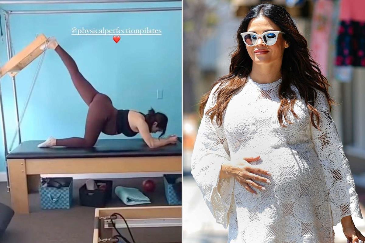 Pregnant Jenna Dewan shares intense Pilates workout video ahead of birth of third child