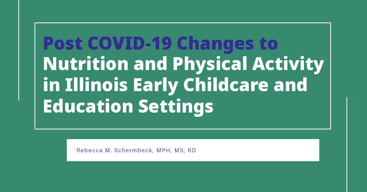 Changes in nutrition and physical activity in Illinois early childhood care and education settings post-COVID-19